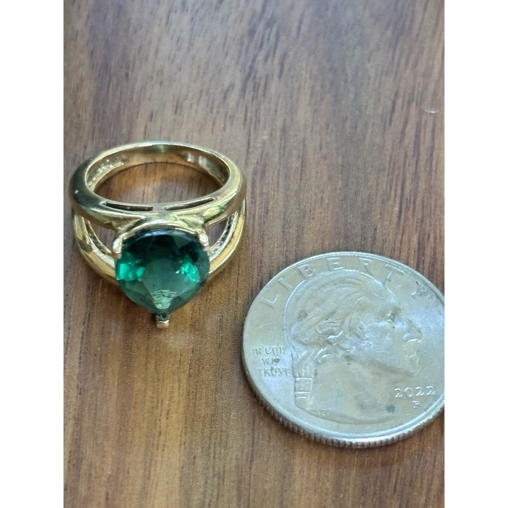 Ross Simons Sterling Silver Green Spinel Ring Size 4.75 - Picture 9 of 9